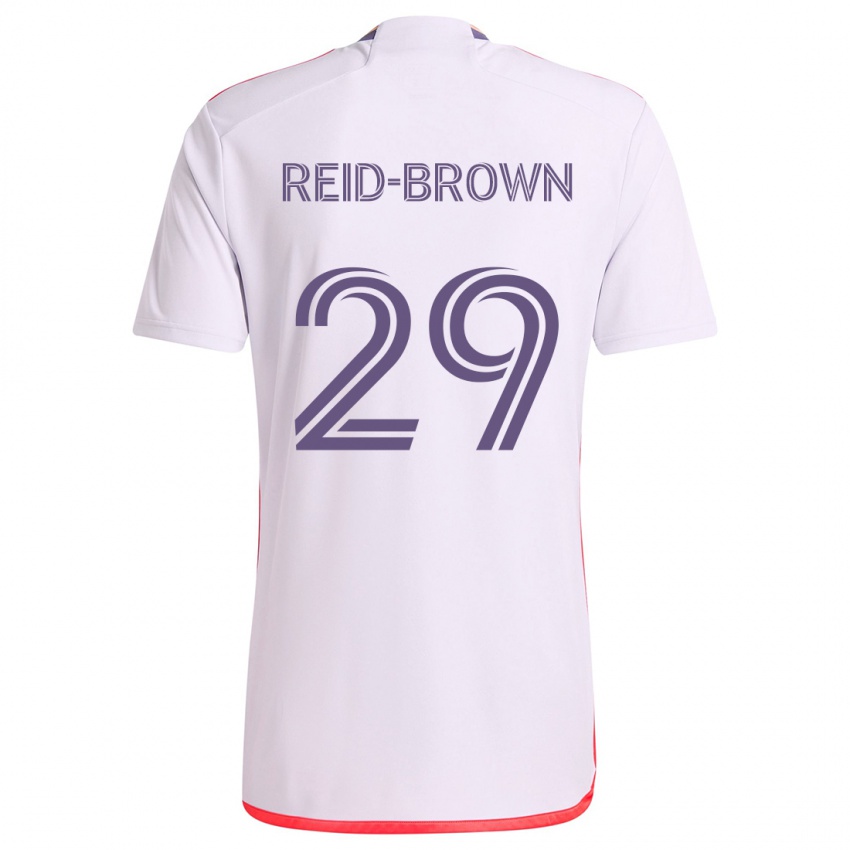 Criança Camisola Tahir Reid-Brown #29 Branco Vermelho Roxo Alternativa 2024/25 Camisa