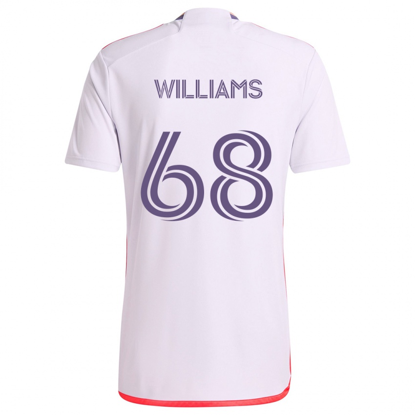 Criança Camisola Thomas Williams #68 Branco Vermelho Roxo Alternativa 2024/25 Camisa