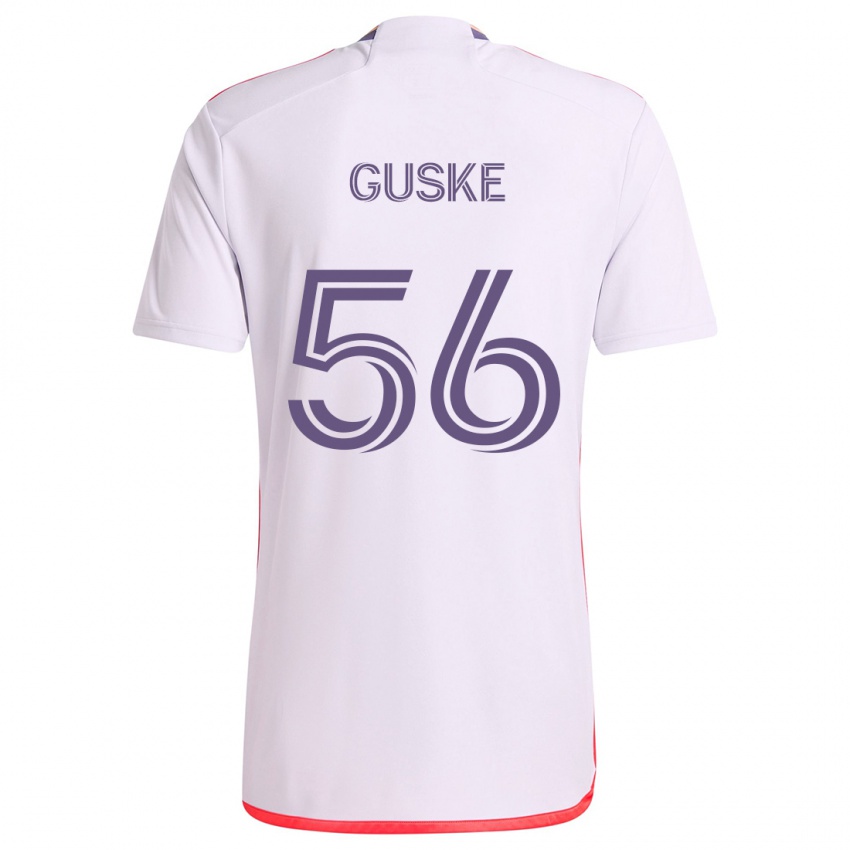 Criança Camisola Colin Guske #56 Branco Vermelho Roxo Alternativa 2024/25 Camisa