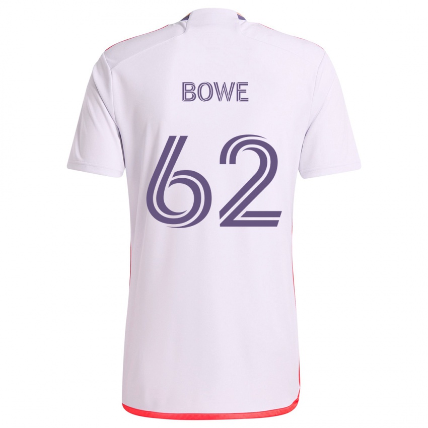 Criança Camisola Thomas Bowe #62 Branco Vermelho Roxo Alternativa 2024/25 Camisa