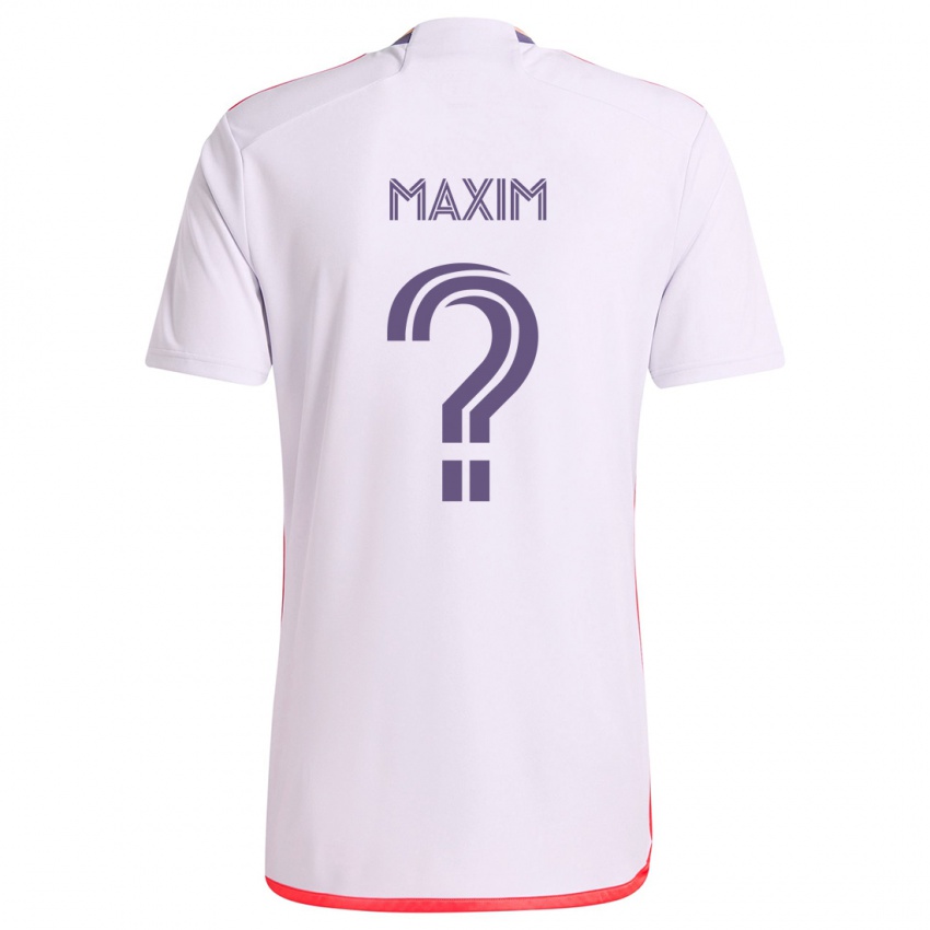 Criança Camisola Luca Maxim #0 Branco Vermelho Roxo Alternativa 2024/25 Camisa