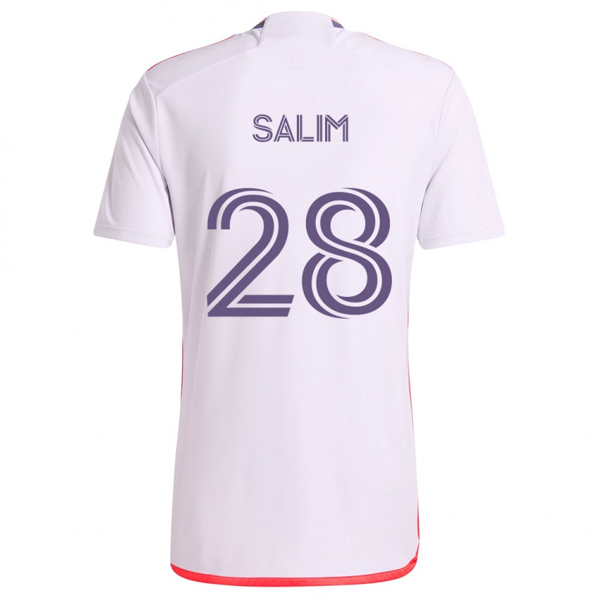 Criança Camisola Abdi Salim #28 Branco Vermelho Roxo Alternativa 2024/25 Camisa