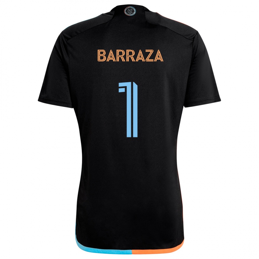 Criança Camisola Luis Barraza #1 Preto Laranja Azul Alternativa 2024/25 Camisa