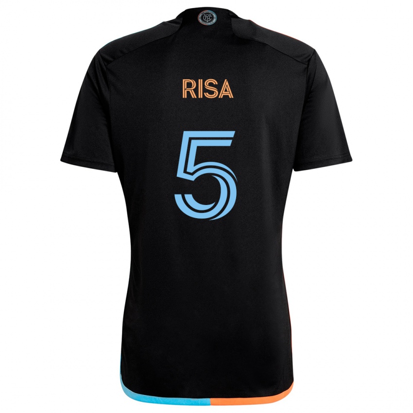 Criança Camisola Birk Risa #5 Preto Laranja Azul Alternativa 2024/25 Camisa