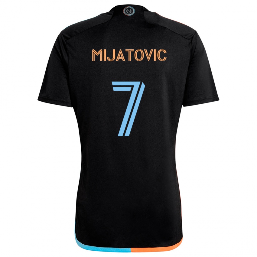 Criança Camisola Jovan Mijatovic #7 Preto Laranja Azul Alternativa 2024/25 Camisa