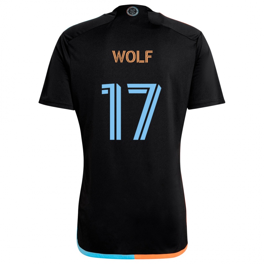 Criança Camisola Hannes Wolf #17 Preto Laranja Azul Alternativa 2024/25 Camisa