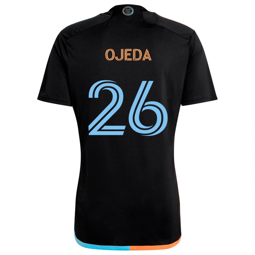 Criança Camisola Agustín Ojeda #26 Preto Laranja Azul Alternativa 2024/25 Camisa