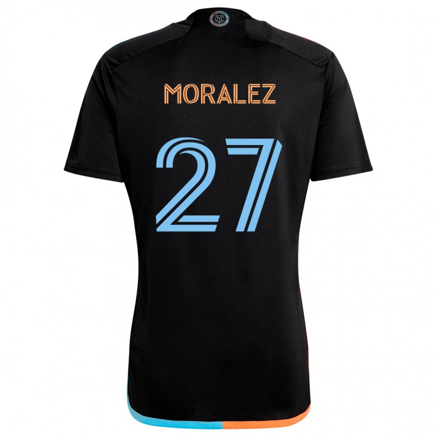 Criança Camisola Maxi Moralez #27 Preto Laranja Azul Alternativa 2024/25 Camisa