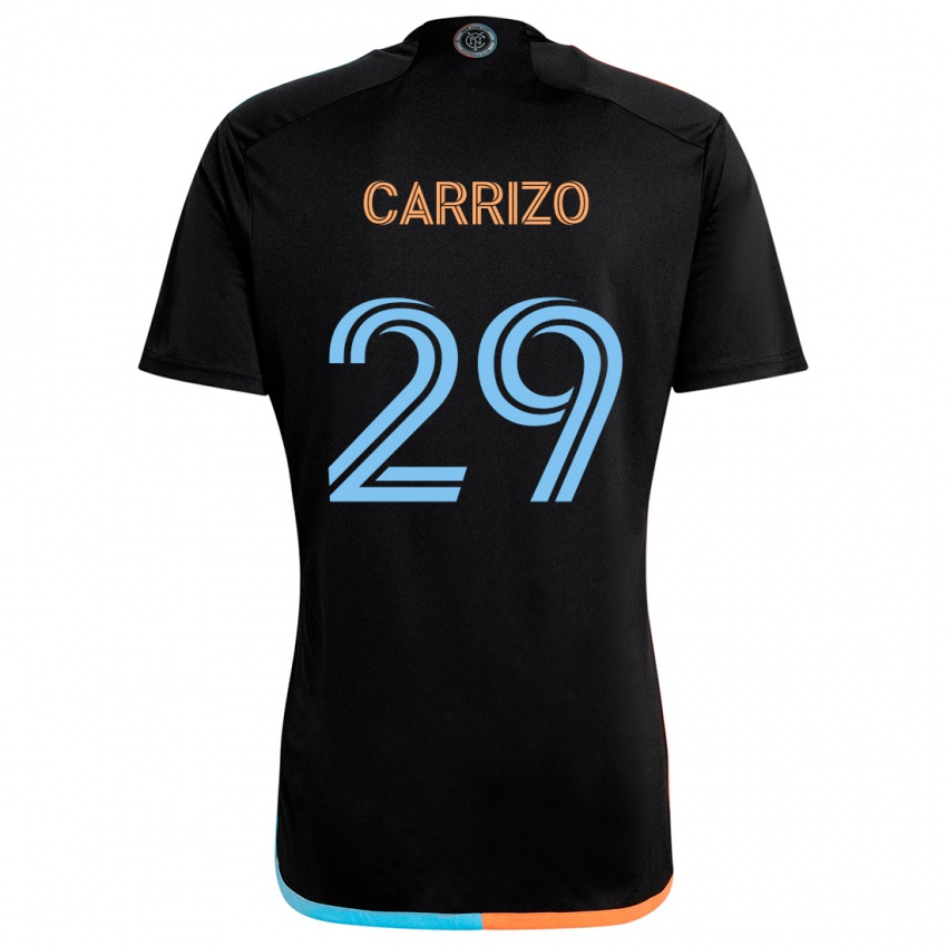 Criança Camisola Máximo Carrizo #29 Preto Laranja Azul Alternativa 2024/25 Camisa