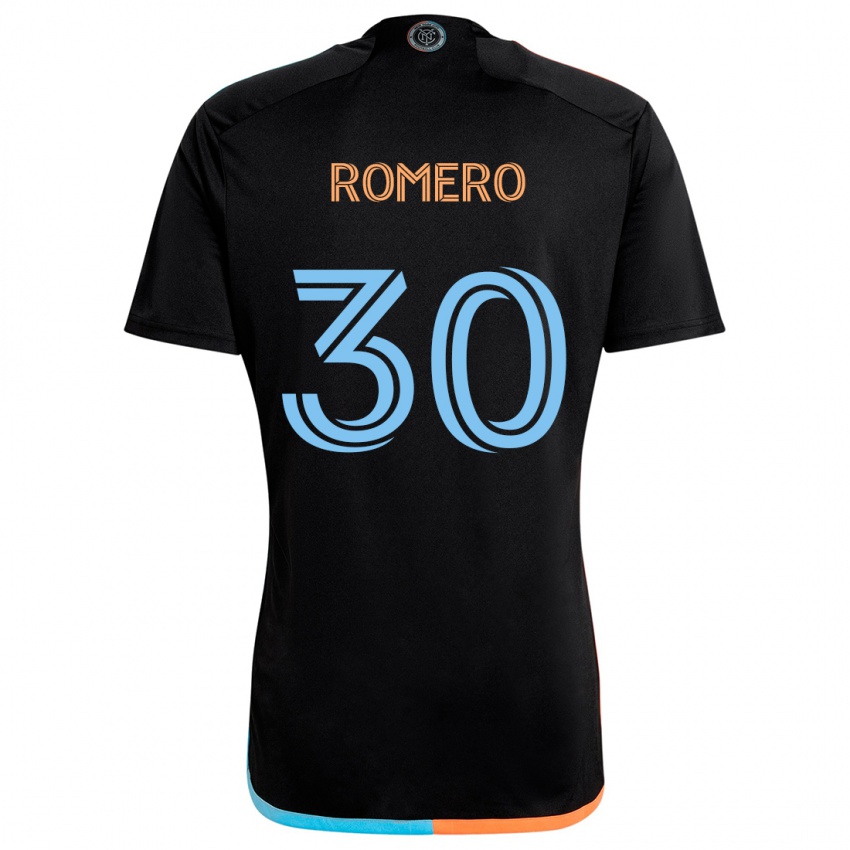 Criança Camisola Tomás Romero #30 Preto Laranja Azul Alternativa 2024/25 Camisa