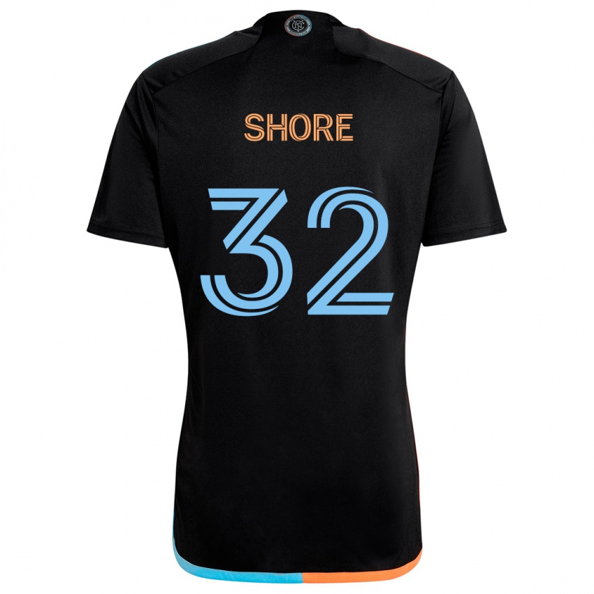 Criança Camisola Jonathan Shore #32 Preto Laranja Azul Alternativa 2024/25 Camisa