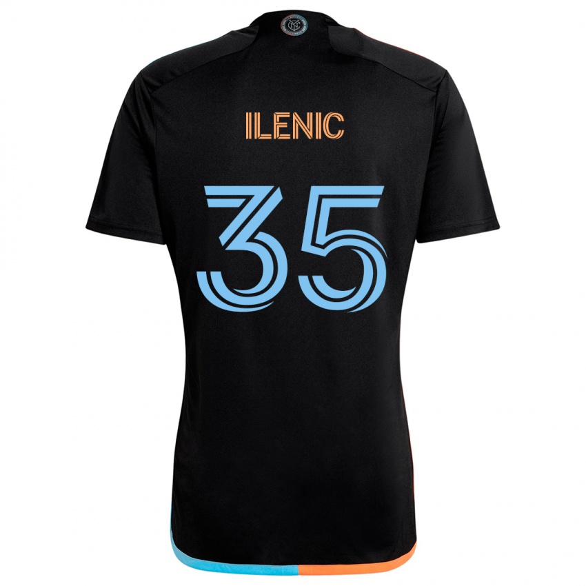 Criança Camisola Mitja Ilenic #35 Preto Laranja Azul Alternativa 2024/25 Camisa