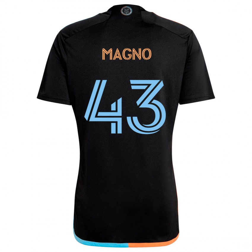 Criança Camisola Talles Magno #43 Preto Laranja Azul Alternativa 2024/25 Camisa