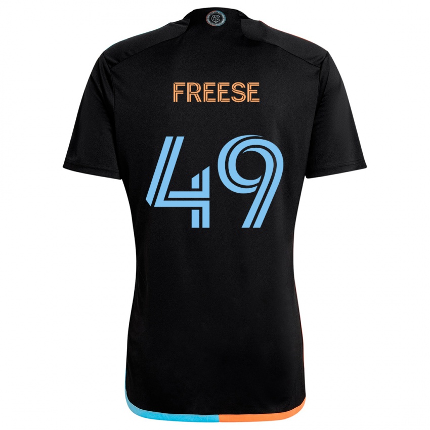 Criança Camisola Matt Freese #49 Preto Laranja Azul Alternativa 2024/25 Camisa