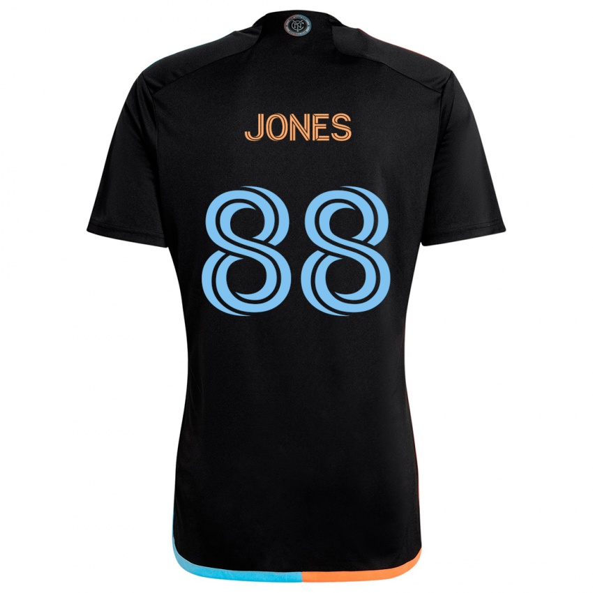 Criança Camisola Malachi Jones #88 Preto Laranja Azul Alternativa 2024/25 Camisa