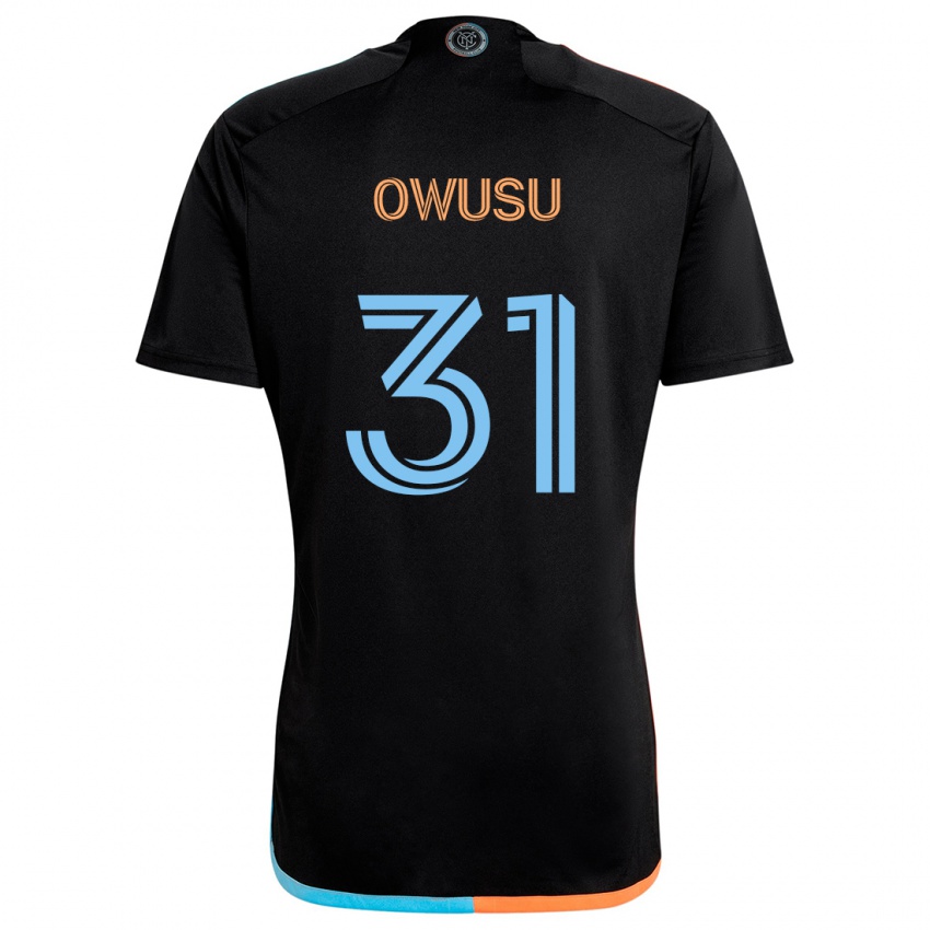 Criança Camisola Samuel Owusu #31 Preto Laranja Azul Alternativa 2024/25 Camisa