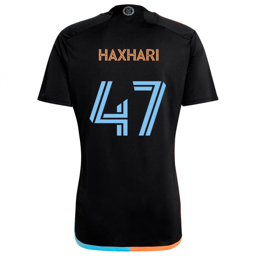 Criança Camisola Klevis Haxhari #47 Preto Laranja Azul Alternativa 2024/25 Camisa