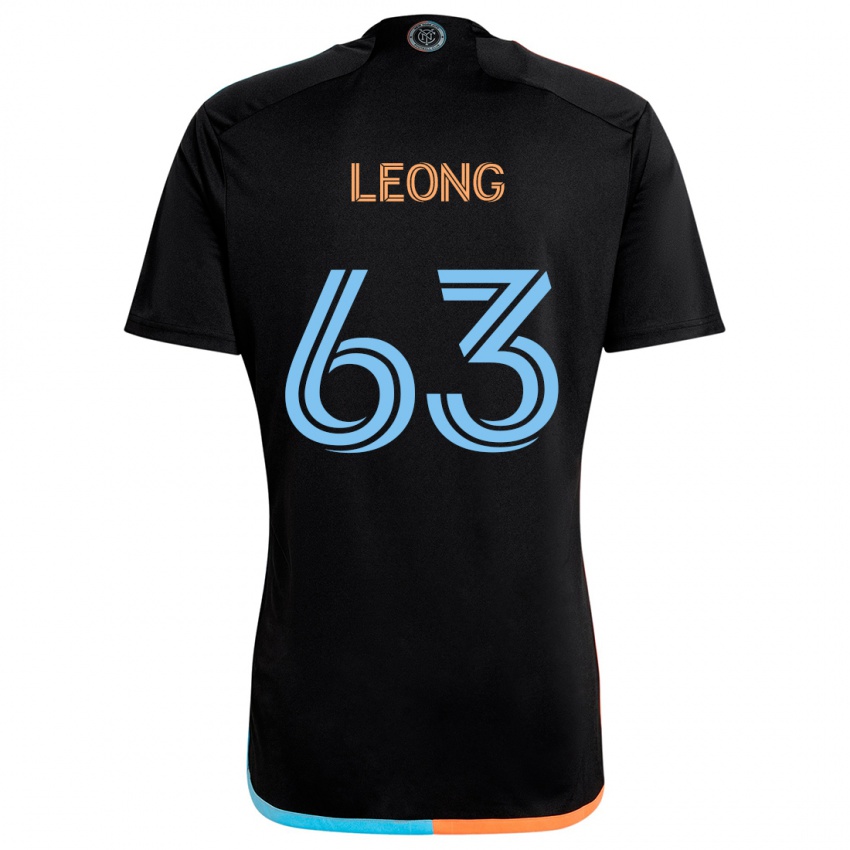 Criança Camisola Matthew Leong #63 Preto Laranja Azul Alternativa 2024/25 Camisa