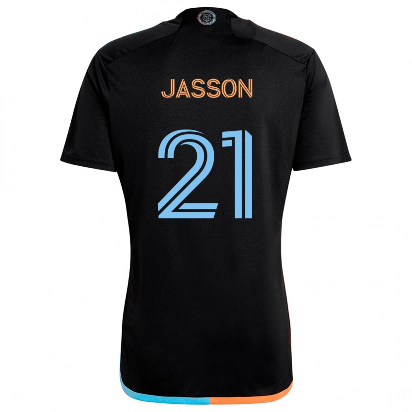 Criança Camisola Andres Jasson #21 Preto Laranja Azul Alternativa 2024/25 Camisa