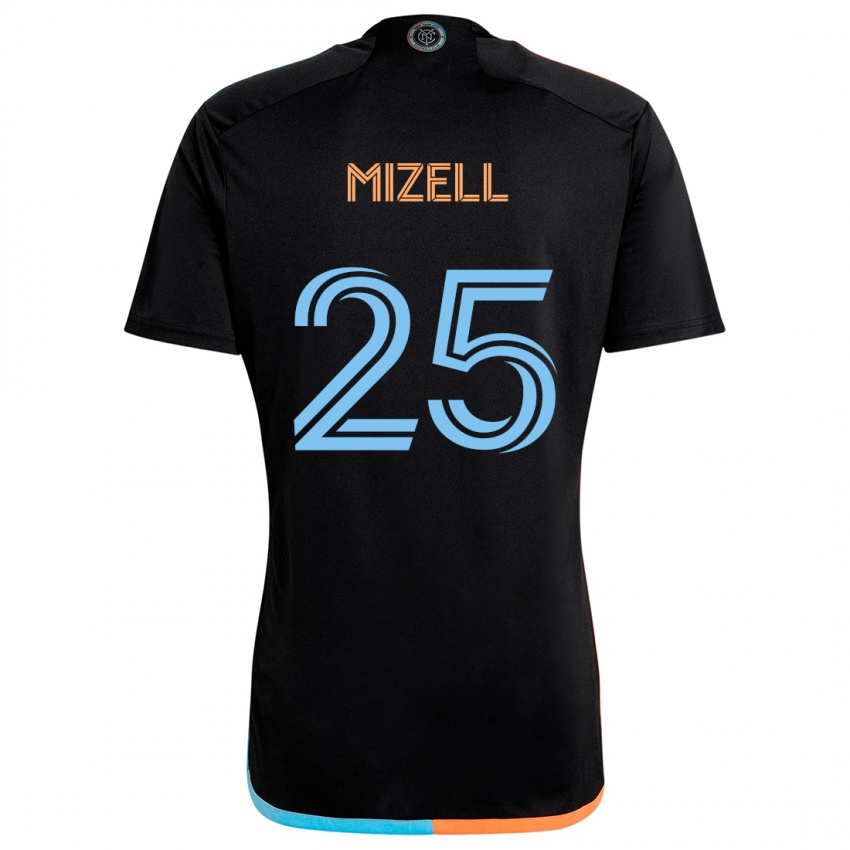 Criança Camisola Cody Mizell #25 Preto Laranja Azul Alternativa 2024/25 Camisa