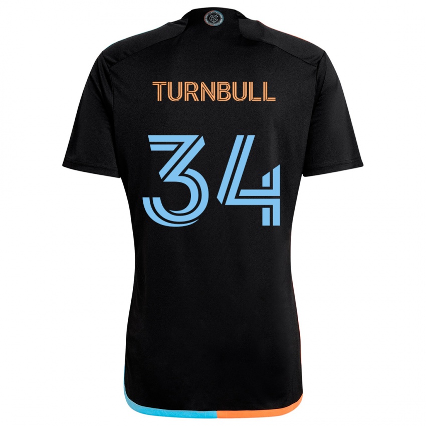 Criança Camisola Stephen Turnbull #34 Preto Laranja Azul Alternativa 2024/25 Camisa