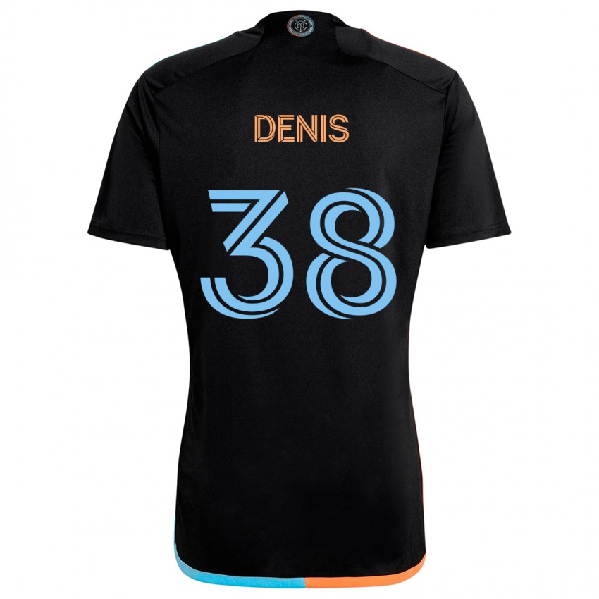 Criança Camisola John Denis #38 Preto Laranja Azul Alternativa 2024/25 Camisa