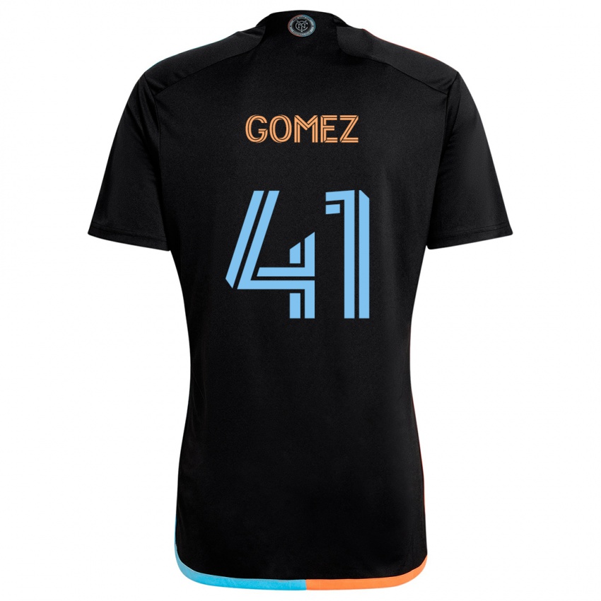 Criança Camisola Julián Gómez #41 Preto Laranja Azul Alternativa 2024/25 Camisa