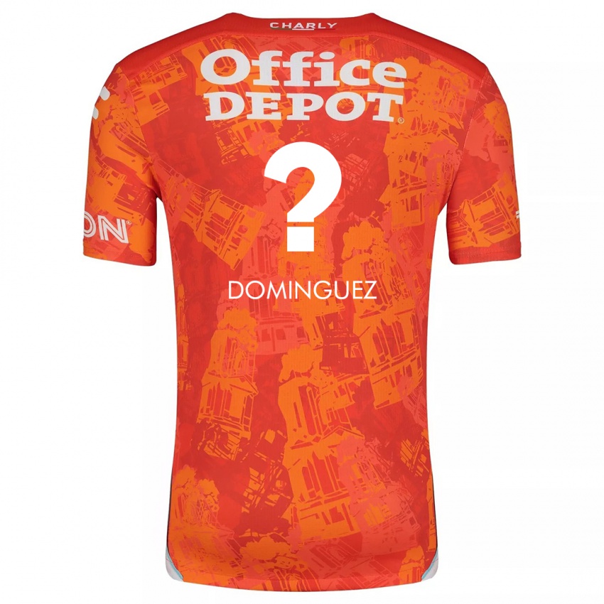 Criança Camisola Alexéi Domínguez #0 Laranja Branco Alternativa 2024/25 Camisa