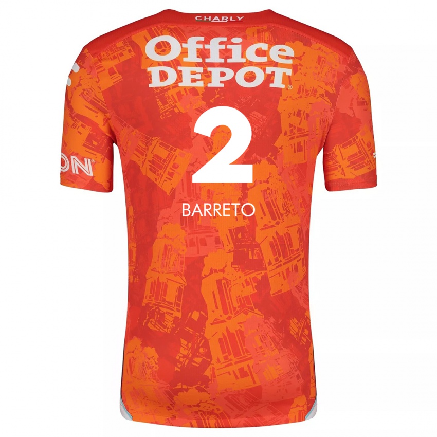 Criança Camisola Sergio Barreto #2 Laranja Branco Alternativa 2024/25 Camisa