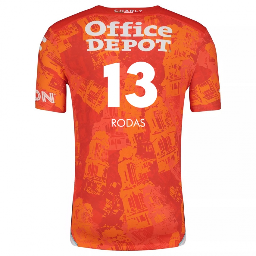 Criança Camisola Carlos Rodas #13 Laranja Branco Alternativa 2024/25 Camisa