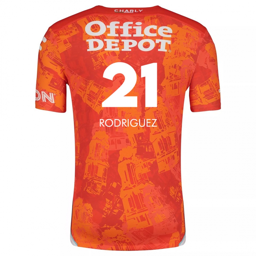 Criança Camisola Valentín Rodríguez #21 Laranja Branco Alternativa 2024/25 Camisa