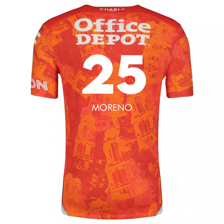 Criança Camisola Carlos Moreno #25 Laranja Branco Alternativa 2024/25 Camisa