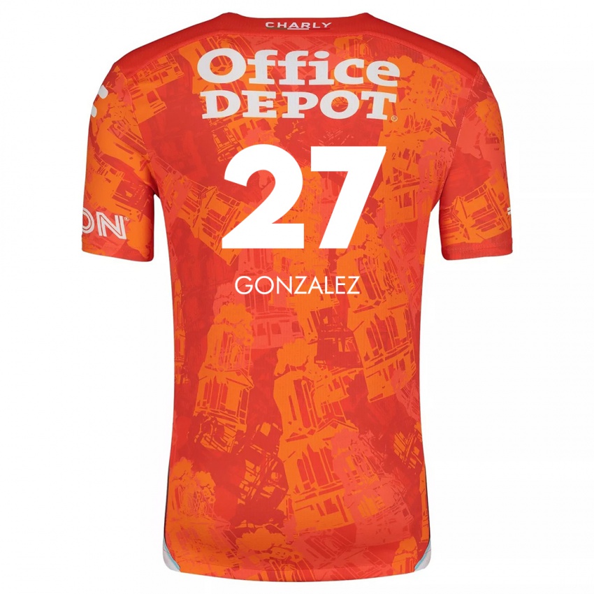 Criança Camisola Owen González #27 Laranja Branco Alternativa 2024/25 Camisa