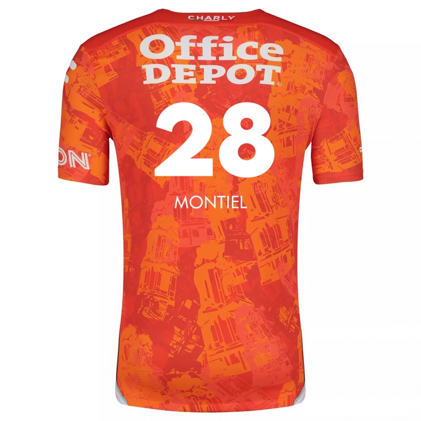 Criança Camisola Elías Montiel #28 Laranja Branco Alternativa 2024/25 Camisa