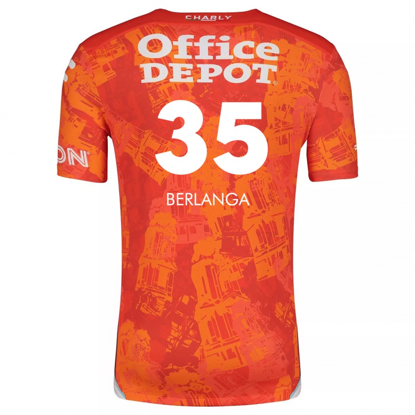 Criança Camisola Jorge Berlanga #35 Laranja Branco Alternativa 2024/25 Camisa