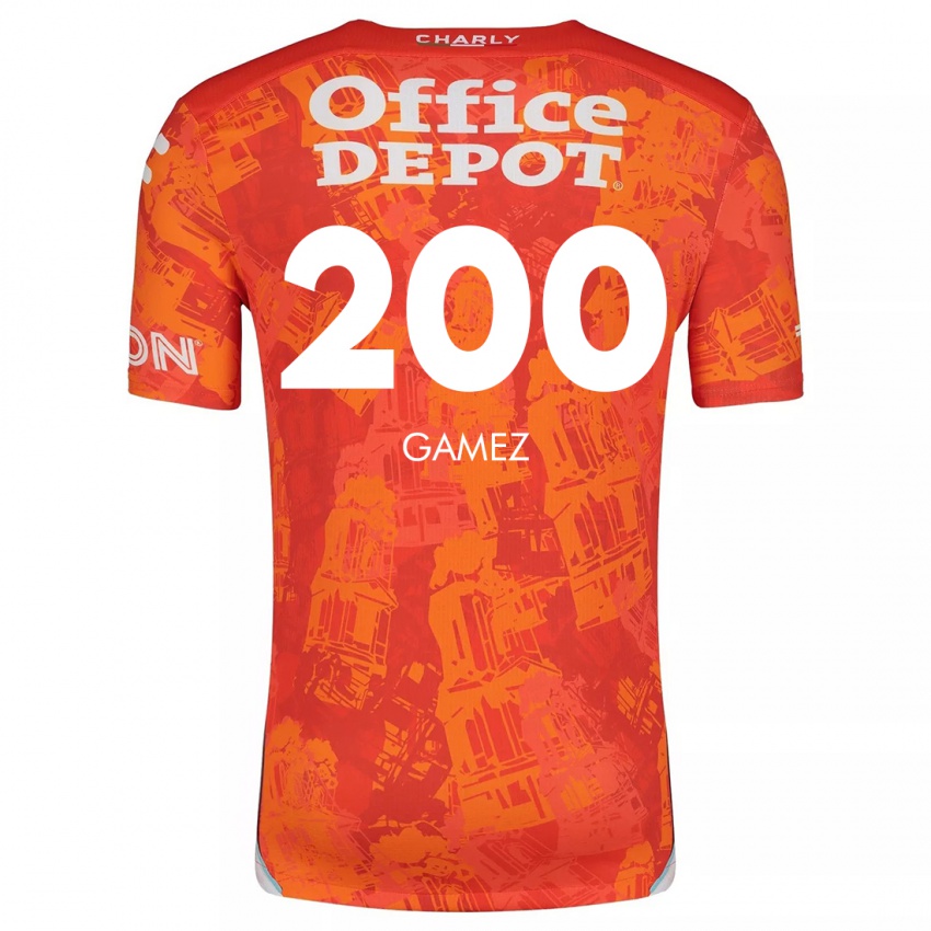 Criança Camisola Sergio Gámez #200 Laranja Branco Alternativa 2024/25 Camisa