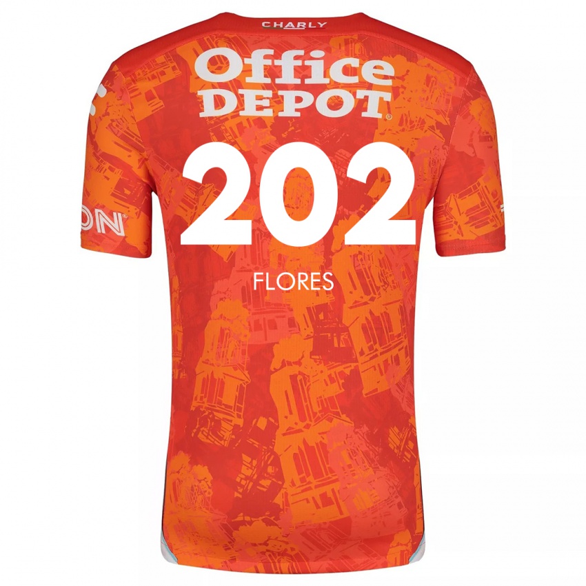 Criança Camisola Luis Flores #202 Laranja Branco Alternativa 2024/25 Camisa