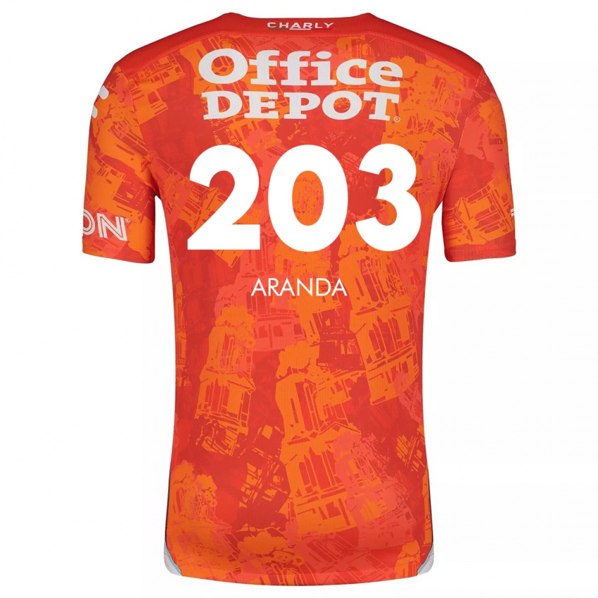 Criança Camisola Juan Aranda #203 Laranja Branco Alternativa 2024/25 Camisa