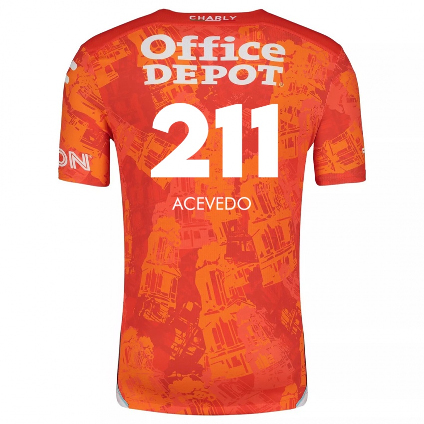 Criança Camisola Gerardo Acevedo #211 Laranja Branco Alternativa 2024/25 Camisa