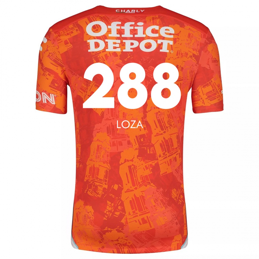 Criança Camisola Santino Loza #288 Laranja Branco Alternativa 2024/25 Camisa