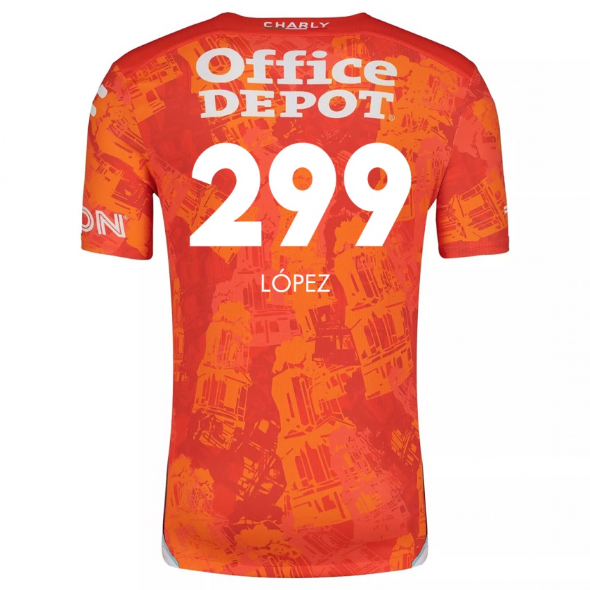 Criança Camisola Santiago López #299 Laranja Branco Alternativa 2024/25 Camisa