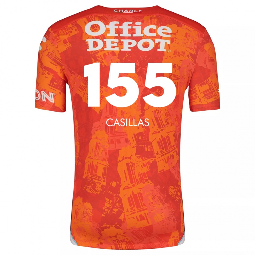 Criança Camisola Johan Casillas #155 Laranja Branco Alternativa 2024/25 Camisa