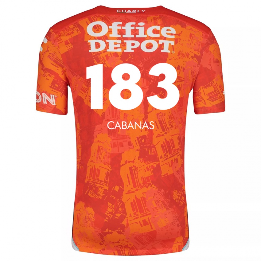 Criança Camisola Mauricio Cabañas #183 Laranja Branco Alternativa 2024/25 Camisa