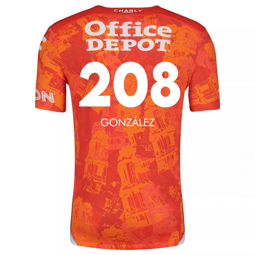 Criança Camisola Osvaldo González #208 Laranja Branco Alternativa 2024/25 Camisa