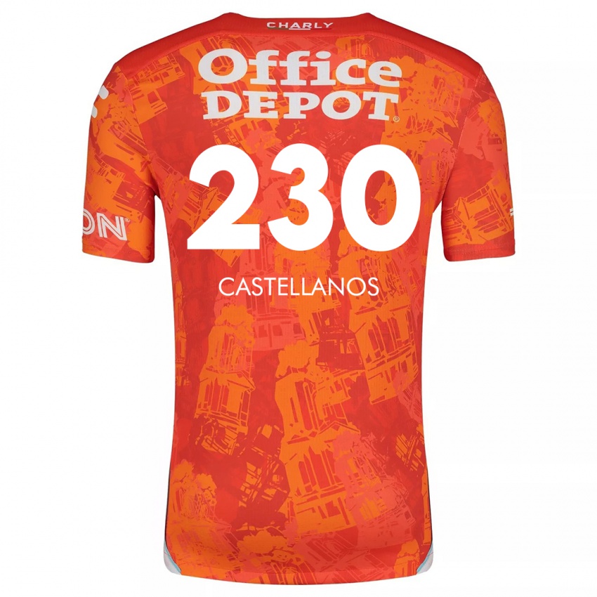 Criança Camisola Edson Castellanos #230 Laranja Branco Alternativa 2024/25 Camisa