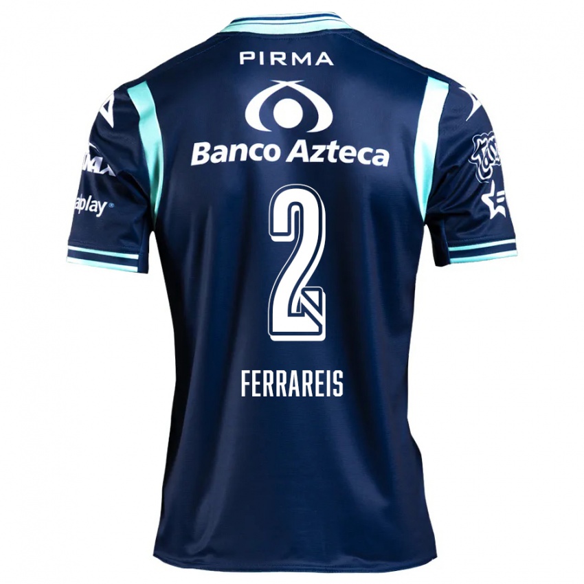 Criança Camisola Gustavo Ferrareis #2 Azul-Marinho Alternativa 2024/25 Camisa