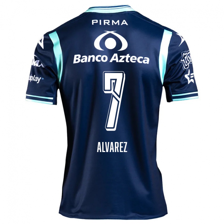 Criança Camisola Daniel Álvarez #7 Azul-Marinho Alternativa 2024/25 Camisa