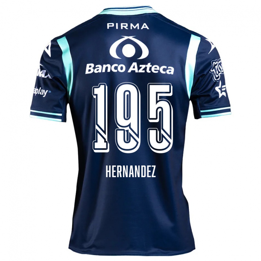 Criança Camisola Daniel Hernández #195 Azul-Marinho Alternativa 2024/25 Camisa