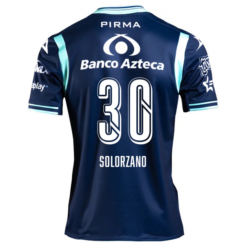 Criança Camisola Aisha Solórzano #30 Azul-Marinho Alternativa 2024/25 Camisa