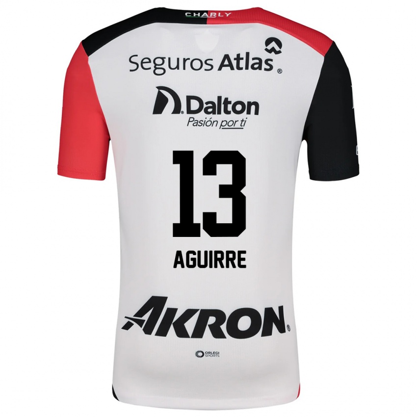 Criança Camisola Gaddi Aguirre #13 Branco Vermelho Preto Alternativa 2024/25 Camisa